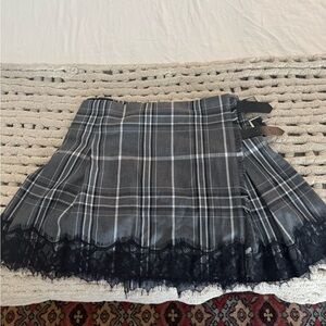 Lilly Sisto for Gianni Bini Gray Plaid Skirt
